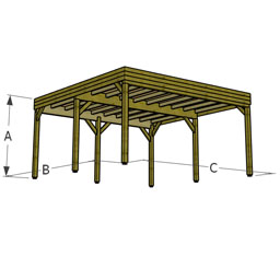 Carport toit plat